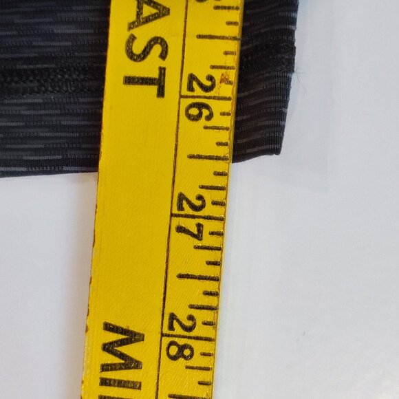 CRZ Yoga Pants high waist crop black grey pattern women's size 14 - Picture 9 of 12